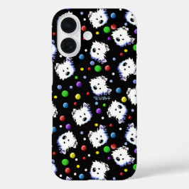 Coques iPhone 16 Westies KiniArt Confetti