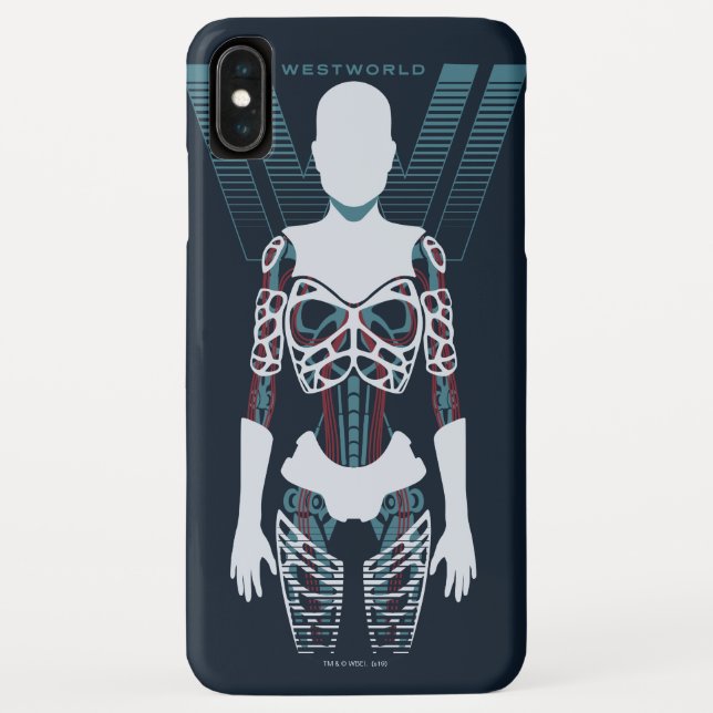Coques Case-Mate iPhone Westworld | Squelette Android sur logo (Dos)
