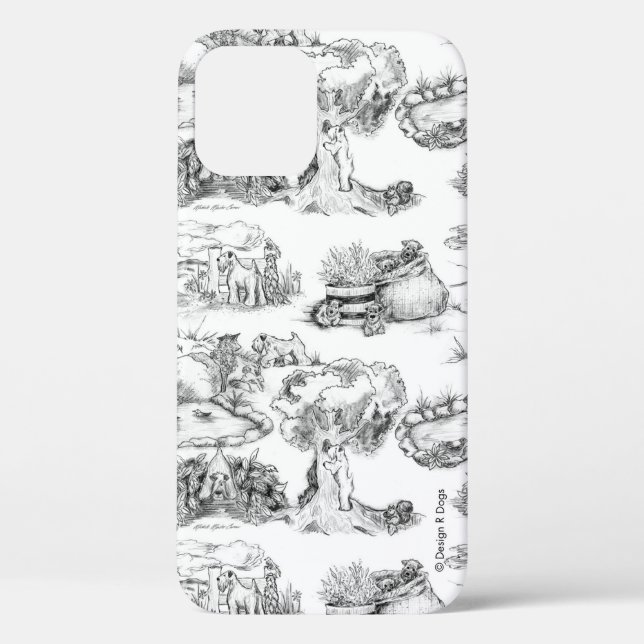 Coques Case-Mate iPhone WHEATEN Terrier Black Toile (Verso)