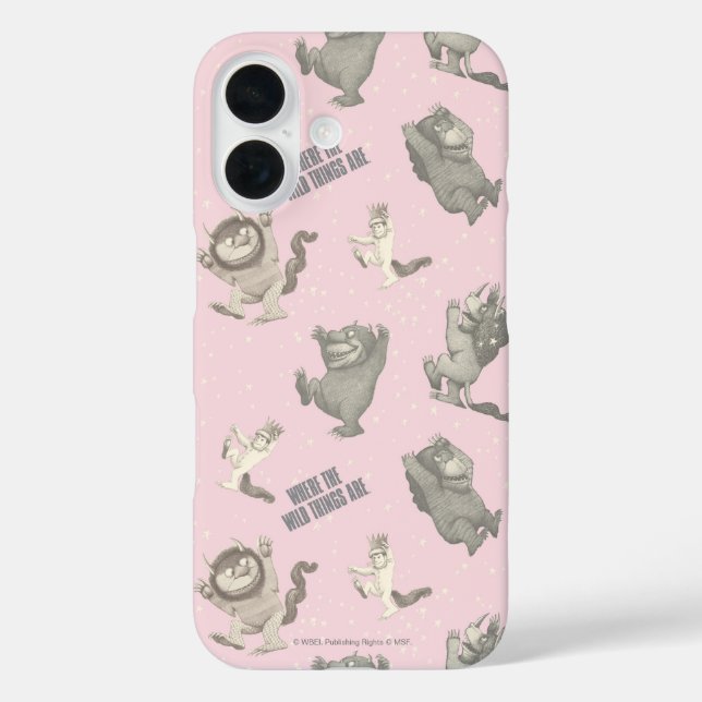 Coques Case-Mate iPhone Where the Wild Things Are Pink Star Pattern (Verso)