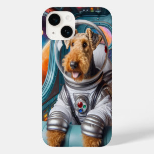 Coque Pour iPhone 14 Whimsical Airedale Terrier Travailler comme astron