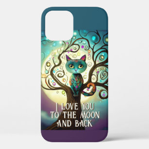 Case-Mate iPhone Case Whimsical Chat Pleine lune Artwork I Love You