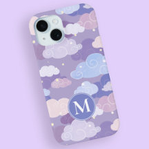 Whimsical Pastel Clouds et étoiles Motif