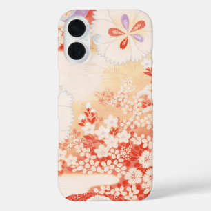 Coques iPhone 16 Whisper de Sakura : Design textile japonais