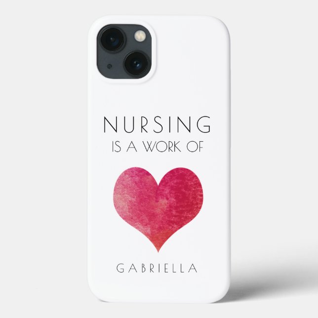Coques Case-Mate iPhone White Nursing est une oeuvre de coeur Valentine (Verso)