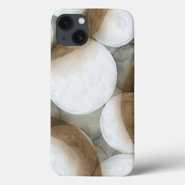 Coques Case-Mate iPhone White Orbs et Brown Circles (Verso)