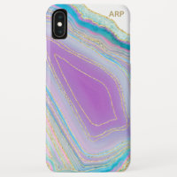 *~* White Rainbow Agate Gold Parties scintillant P