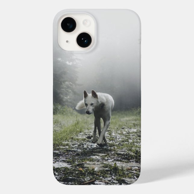 Coques Case-Mate iPhone White Siberian Husky iPhone 14 Case (Verso)