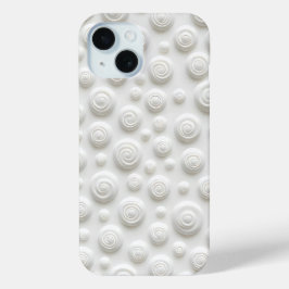 Coque Pour iPhone 15 White Spiral iPhone Case Minimal Modern Look