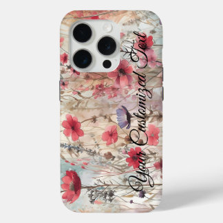 Coque iPhone 15 Pro Wild Beauty Woven : Façonné par des Fleurs sauvage