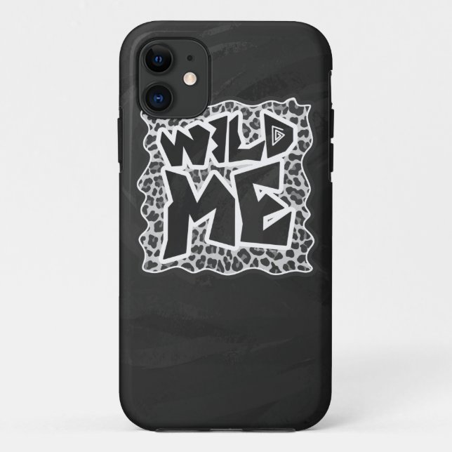 Coques Case-Mate iPhone Wild Me Leopard blanc et noir (Dos)