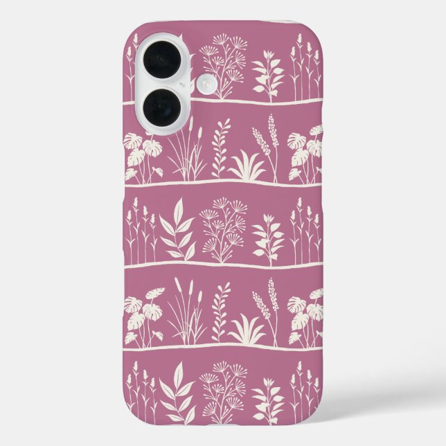 Coques Case-Mate iPhone Wild Meadows Minimal Botanical Plants Silhouette (Verso)