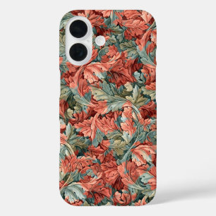 Coques iPhone 16 William Morris Acanthe Rouille Rouge Sauge Vert