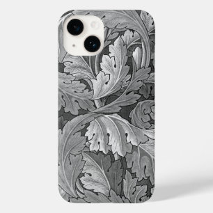 Coque Pour iPhone 14 William Morris Acanthus Motif Silver et Grey