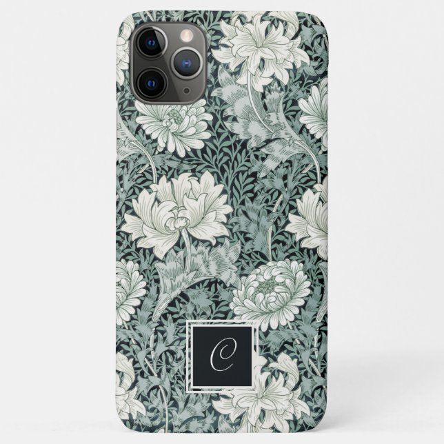 Coques Case-Mate iPhone William Morris Anemone Motif floral et Monogramme (Dos)
