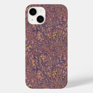 Coque Pour iPhone 14 William Morris Artichoke Vin et or