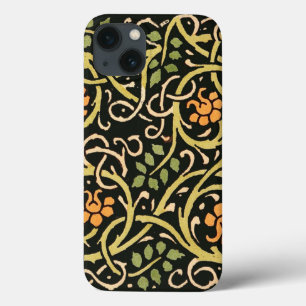 Etui iPhone 13 William Morris Black Floral Art
