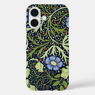 Coques iPhone 16 William Morris Fleur d'antiquité aux algues marine