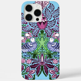 Coques iPhone 16 Pro Max William Morris Folk Art Oiseaux Fleurs Acorns