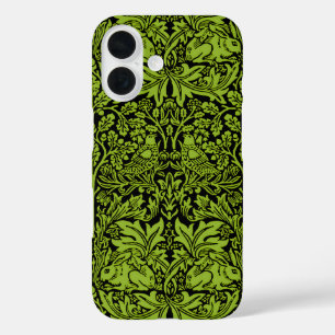 Coques iPhone 16 William Morris Frère Lapin Vert Sauge Noir