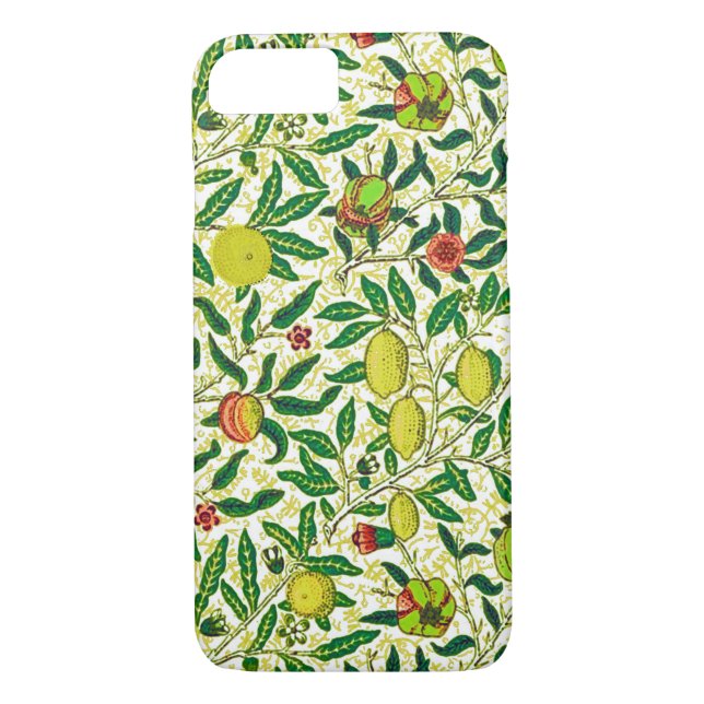 Coques Case-Mate iPhone William Morris Fruit exotique, Citron jaune (Dos)