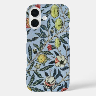 Coques iPhone 16 William Morris Motif Fruit Rouge Grenade Vintage