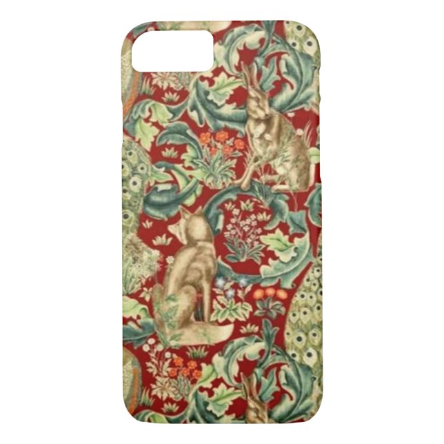 Coques Case-Mate iPhone William Morris Red Motif Forest (Dos)