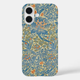 Coques iPhone 16 William Morris Rose & Chardon Floral Bleu