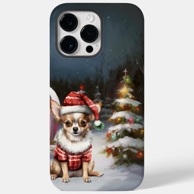 Coques Case-Mate iPhone Winter Chihuahua Caravan Christmas Adventure (Verso)