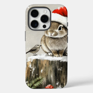 Coques iPhone 16 Pro Winter Père Noël Bunny Wonderland