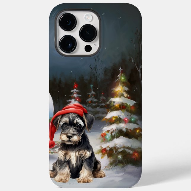 Coques Case-Mate iPhone Winter Schnauzer Caravan Christmas Adventure (Verso)