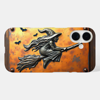 COQUES iPhone 16 WITCH ON BROOM HALLOWEEN OCCULT