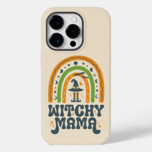 Coque Pour iPhone 14 Pro Witchy Mama Mère Rainbow Super Halloween