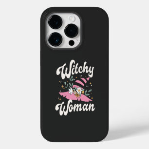 Coque Pour iPhone 14 Pro Witchy Woman Funny Pink Witch Halloween