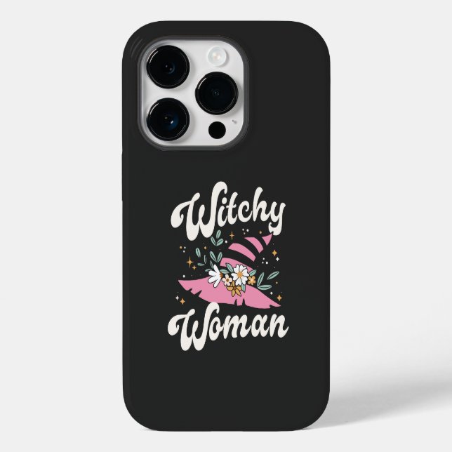 Coques Case-Mate iPhone Witchy Woman Funny Pink Witch Halloween (Verso)