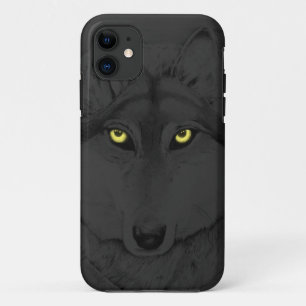 Etui iPhone Case-Mate Wolf Eyes II (yeux jaunes) - gris