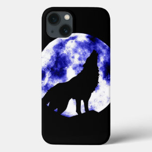 iPhone 13 Case Wolf Howling à Moon