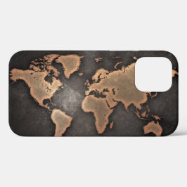 Case-Mate iPhone Case World map leather geographical brown