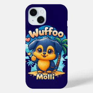 Coque Pour iPhone 15 Wuffoo Molli Mignon Kawaii Chien Île Tropicale