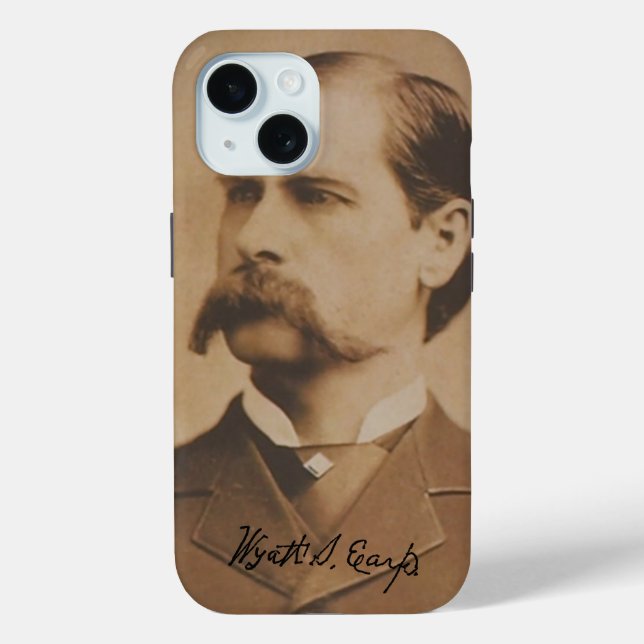 Coques Case-Mate iPhone Wyatt Earp Portrait et signature (Verso)