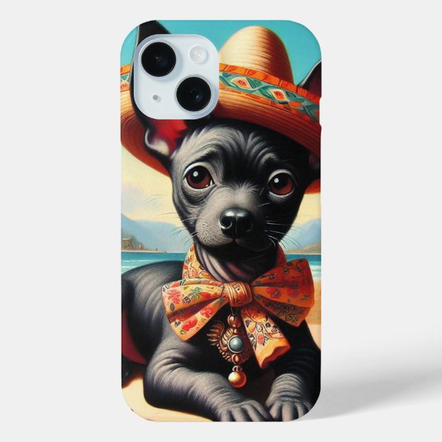 Coques Case-Mate iPhone Xoloitzcuintle vintage (Verso)