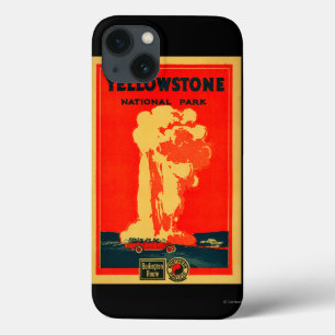 iPhone 13 Coque Yellowstone, vieille affiche fidèle de la