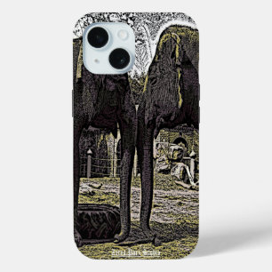Coque Pour iPhone 15 Yeux éléphants