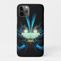 Yeux lumineux bleu brillant Créature