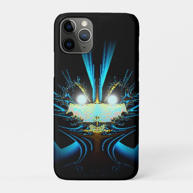 Coques Case-Mate iPhone Yeux lumineux bleu brillant Créature (Dos)