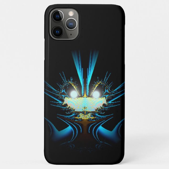 Coques Case-Mate iPhone Yeux lumineux bleu brillant Créature (Dos)