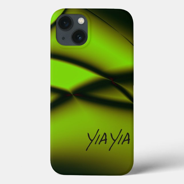 Coques Case-Mate iPhone Yia Yia Design vert (Verso)