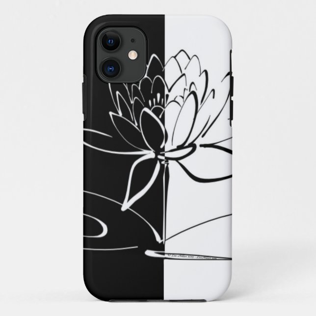 Coques Case-Mate iPhone Yin Yang Black Lotus Blossom (Dos)