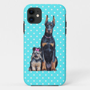 Coque Case-Mate Pour iPhone Yorkshire Terrier Doberman Pois bleus