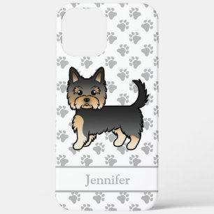 Case-Mate iPhone Case Yorkshire Terrier noir et feu Dessin animé Chien &